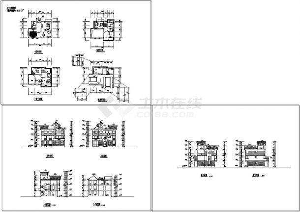 某地区别墅方案设计CAD施工图-图一