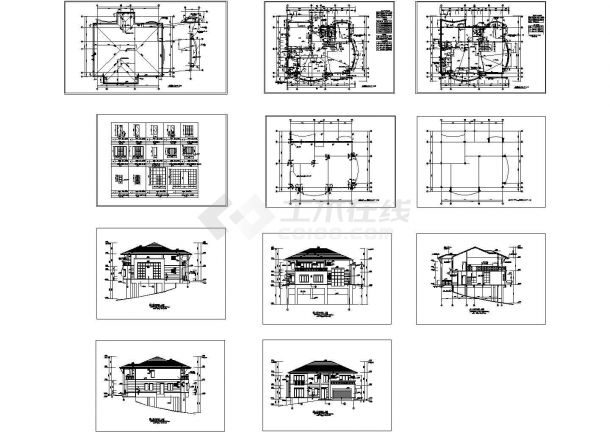 某地三层别墅建筑设计方案图纸-图一