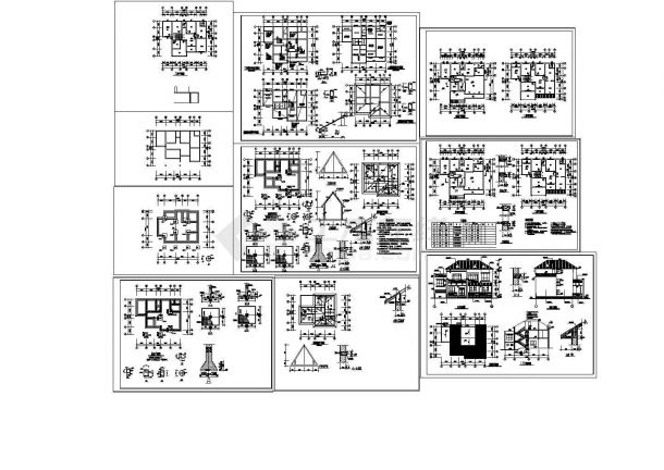 两层别墅建筑设计CAD施工总图-图一