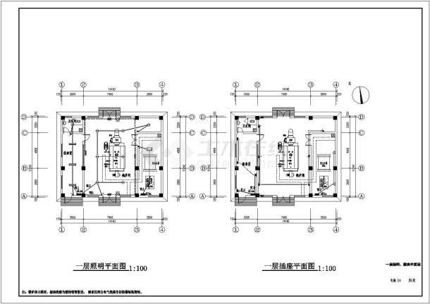 某地区燃气锅炉房电气设计cad图纸-图二