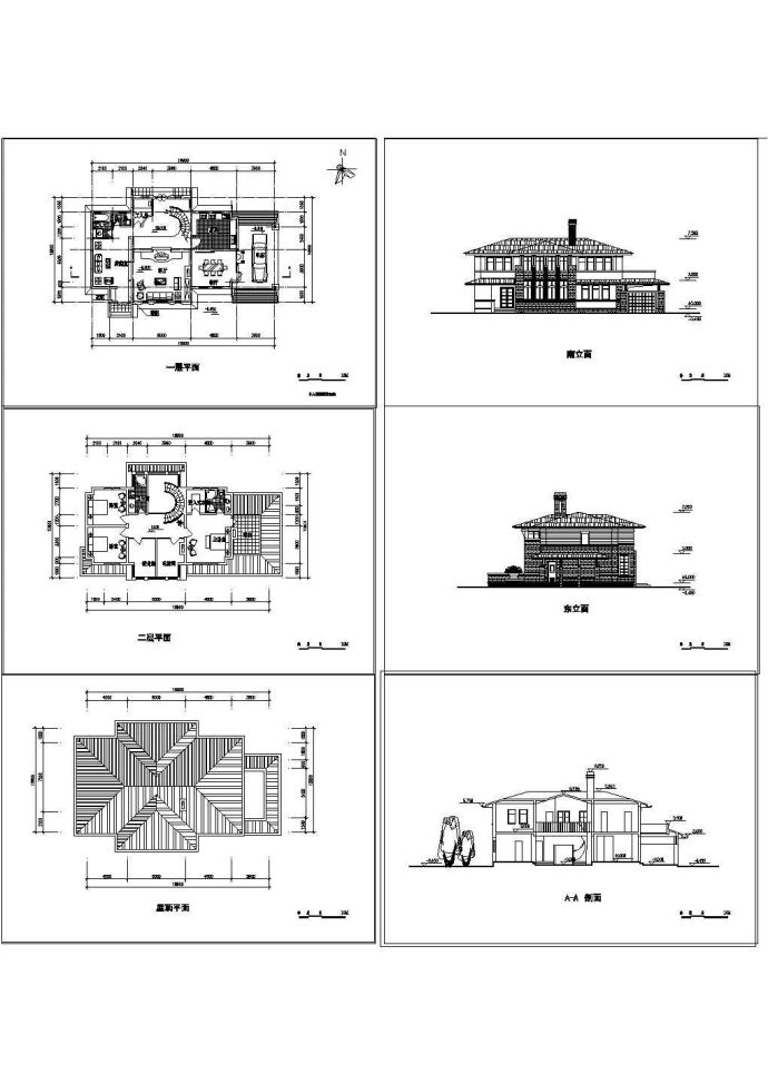 某地两层别墅设计施工图_图1