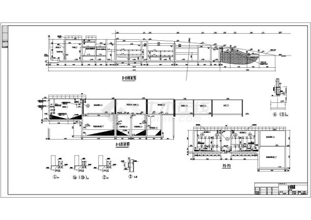 某地区污水处理厂工艺设计详细方案CAD图纸-图二