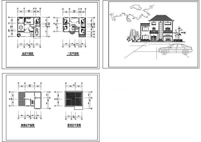 单栋小别墅建筑设计施工图_图1