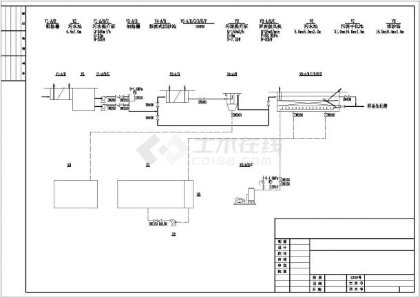 某地区污水处理厂全套设计详细方案CAD图纸-图一