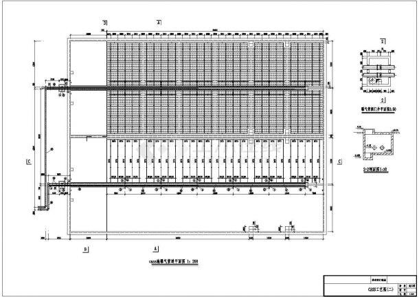 某地区污水厂cass工艺全套设计详细方案CAD图纸-图二