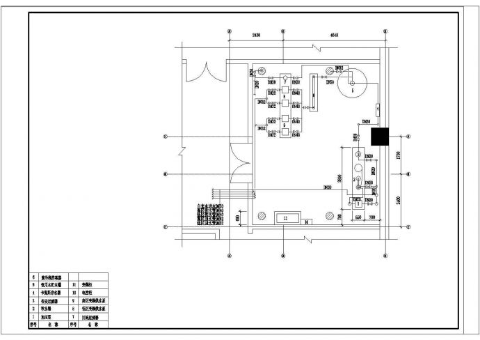 某地区直饮水机房全套工程设计详细方案CAD图纸_图1
