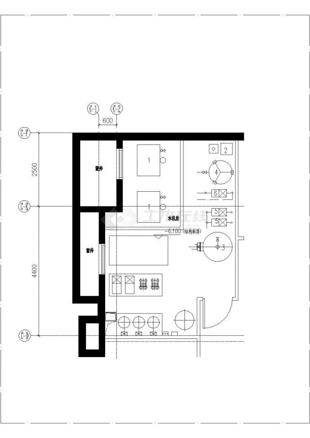 某地区高档别墅游泳池水处理全套设计详细方案CAD图纸-图二