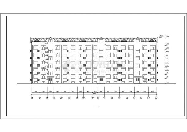 3050平米五层砖混结构住宅楼建筑设计CAD图纸（含阁楼和半地下室）-图一