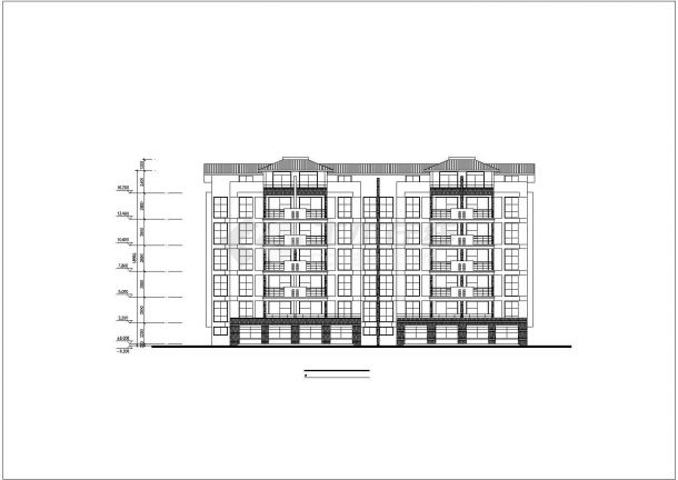 1600平米左右5层砖混结构住宅楼平立剖面设计CAD图纸（含阁楼/3套方案）-图一