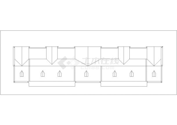 鞍山市某居住区3600平米6层混合结构住宅楼平立剖面设计CAD图纸-图一