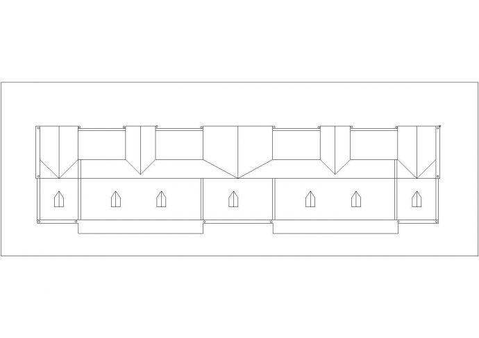 鞍山市某居住区3600平米6层混合结构住宅楼平立剖面设计CAD图纸_图1