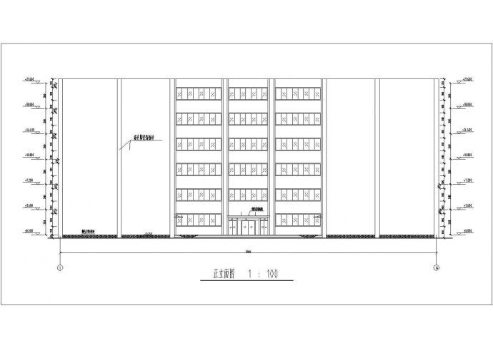 郑州大学4460平米六层框架结构行政办公楼建筑设计CAD图纸_图1