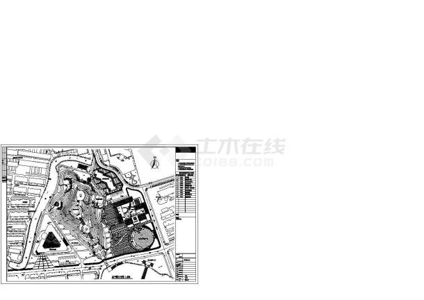 南京市某知名陵园内部景观设计CAD图纸-图二