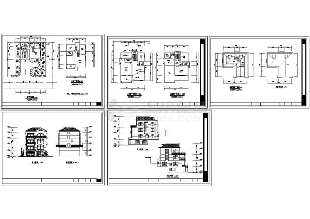 四层带地下室别墅设计方案施工图-图一