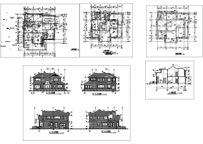 某二层别墅建施方案设计图_图1