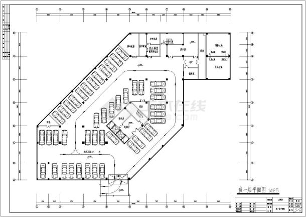 某剪力墙结构十三层欧式大酒店建筑设计cad方案图纸-图一