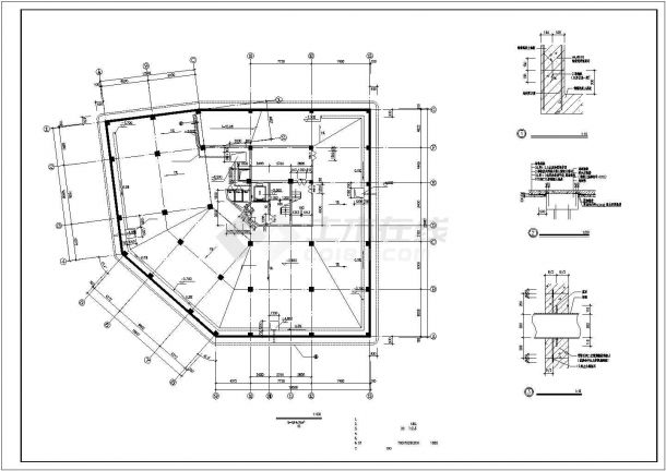 某地高层标准商住楼建筑施工cad图纸-图二