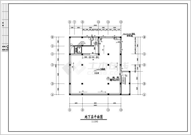 某框架结构十二层酒店设计CAD全套建筑施工图（ 含设计说明）-图二