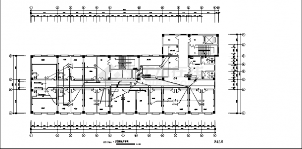 8层县中医院住院楼弱电系统设计施工cad图纸，含地下一层-图二
