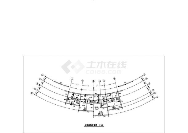 深圳市某文化广场设计cad全套建筑施工图（含结构设计）-图二