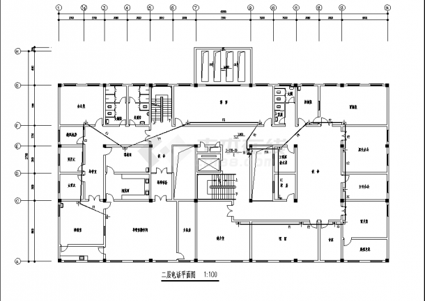 4层医院影像楼电气系统设计施工cad图纸-图一