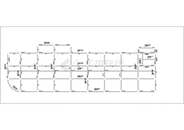 哈尔滨某大学7800平米8层框架行政办公楼结构设计CAD图纸-图二