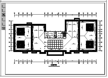 三层风景区会议餐厅电气施工cad图(含消防设计，共十七张)-图二