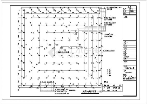 万盛广场水景（喷泉）工程设计cad全套施工图（标注详细，10张图）-图二