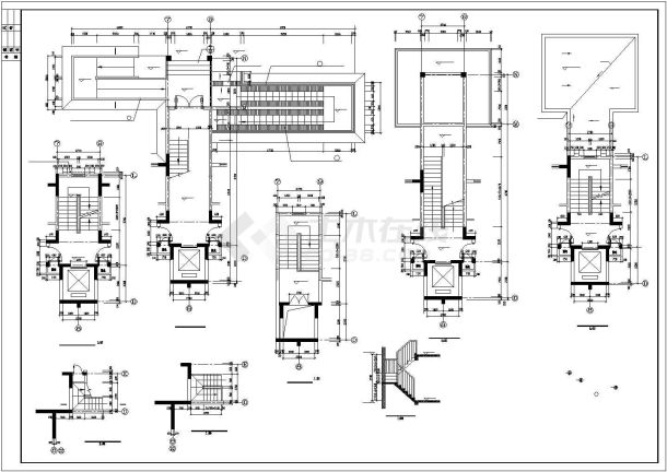 某花溪畔居小高层建筑设计cad图纸-图二