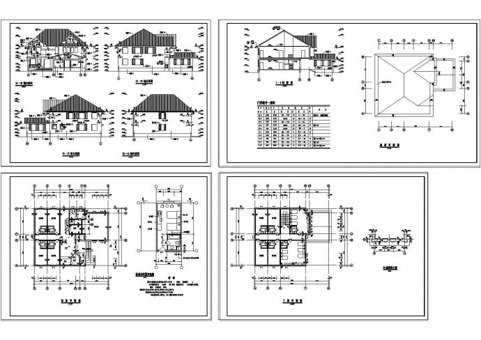 景区别墅建筑设计CAD施工图_图1