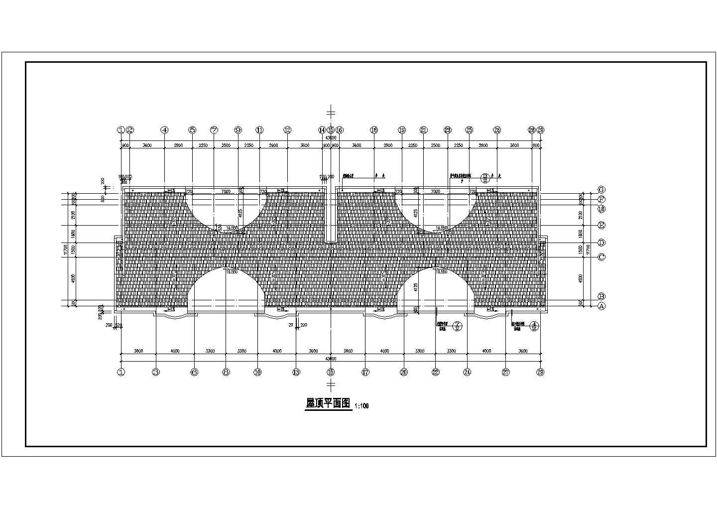 3500平米6层砖混结构住宅楼平立剖面设计CAD图纸（带阁楼和半地下室）