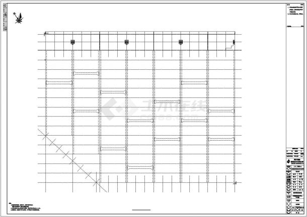 重庆某公司加工车间钢结构设计CAD图-图二
