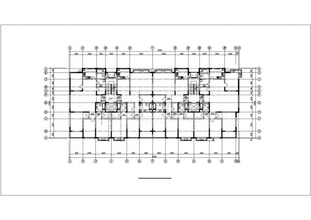 3900平米9层框架结构住宅楼平立剖面设计CAD图纸（含阁楼层）-图一