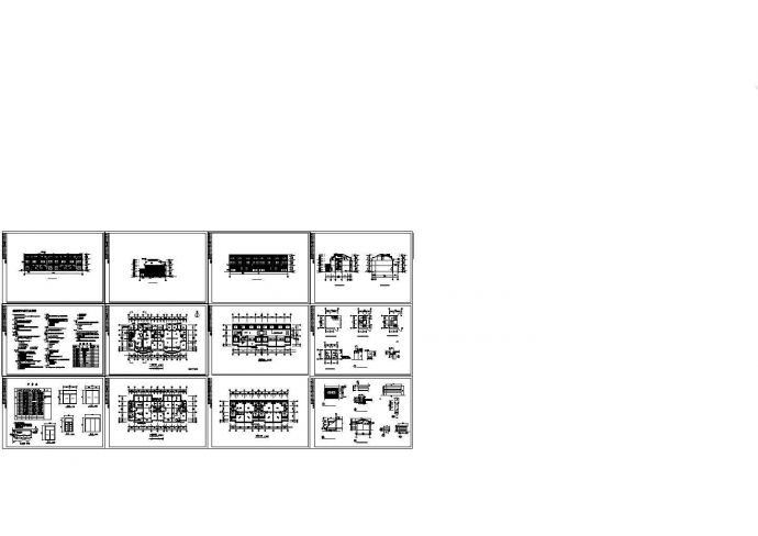 某联体别墅建筑设计CAD全套施工图_图1
