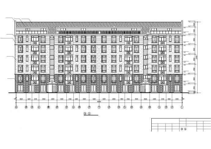 某社区3360平米6+1层砖混结构住宅楼建筑设计CAD图纸（含半地下室）_图1