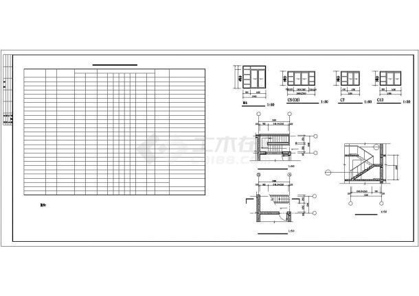 4100平米5层砖混结构住宅楼建筑设计CAD图纸（含半地下室和阁楼）-图一