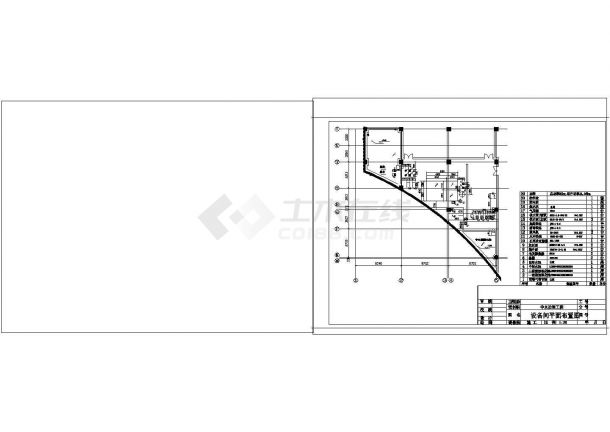 某商业中心中水处理系统设计详细方案CAD图纸-图一
