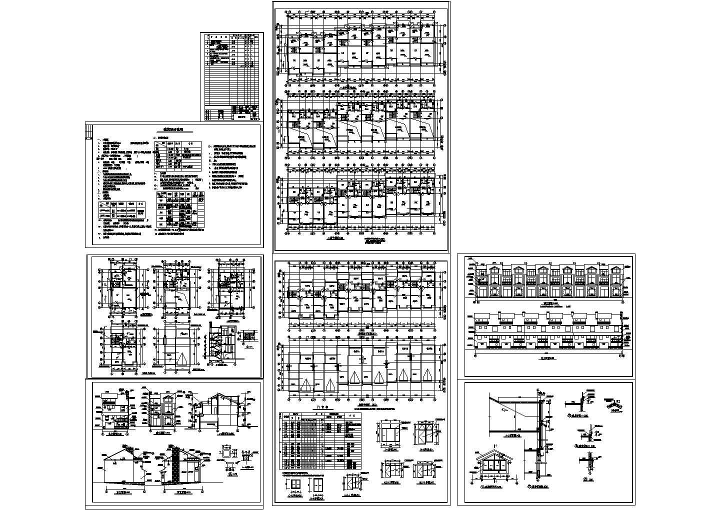 某联排别墅建筑CAD方案设计图