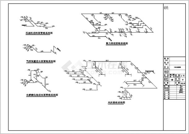 某300吨屠宰生产废水综合处理工艺设计详细方案CAD图纸-图一