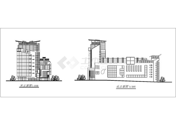 风云大酒店设计cad全套建筑施工图纸-图一