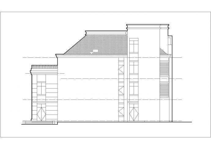 温州某社区幼儿园2700平米3层框架教学楼建筑CAD设计图纸（含阁楼）_图1