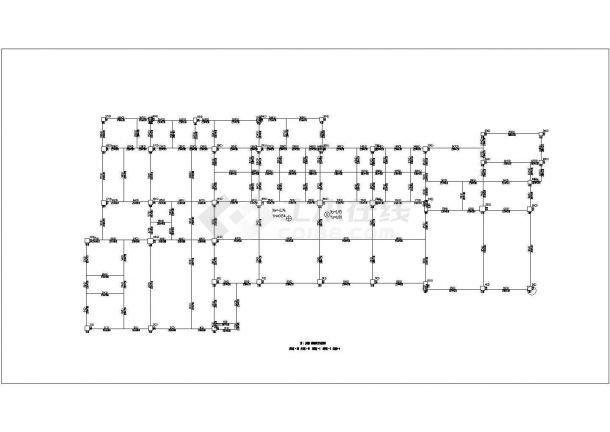 太原某大学附属幼儿园2800平米3层框架教学楼结构设计CAD图纸-图一