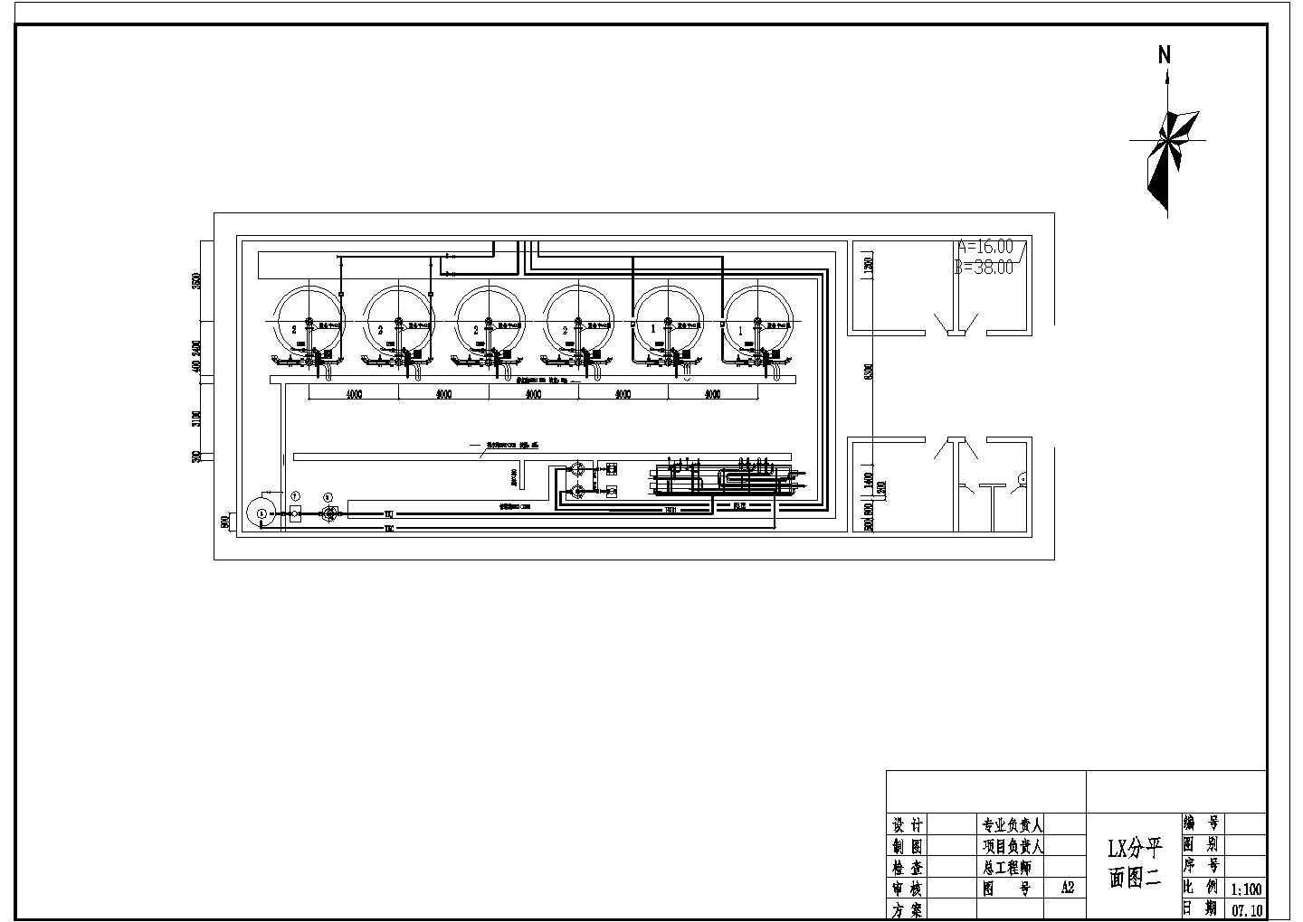 某化水站水处理工艺设计详细方案CAD图纸