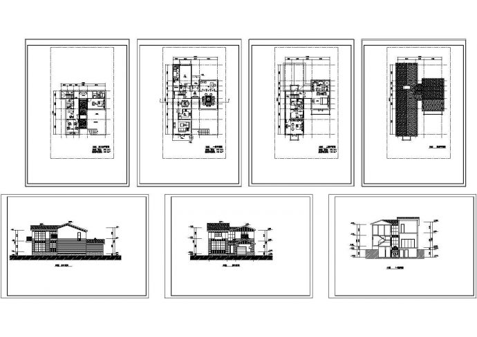 全套两层别墅建筑设计图纸_图1