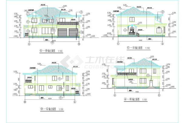 随州农村二层住宅施工图全套施工cad图-图一