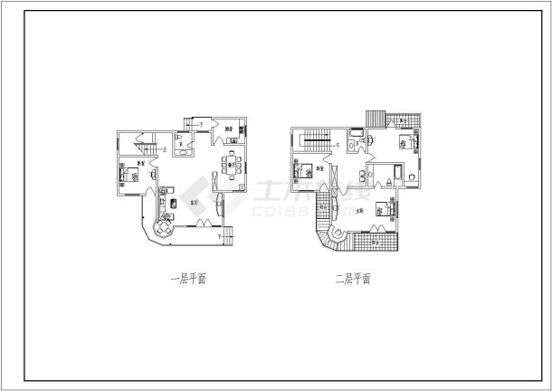 龙岩多种别墅户型平面CAD大样构造节点图-图二