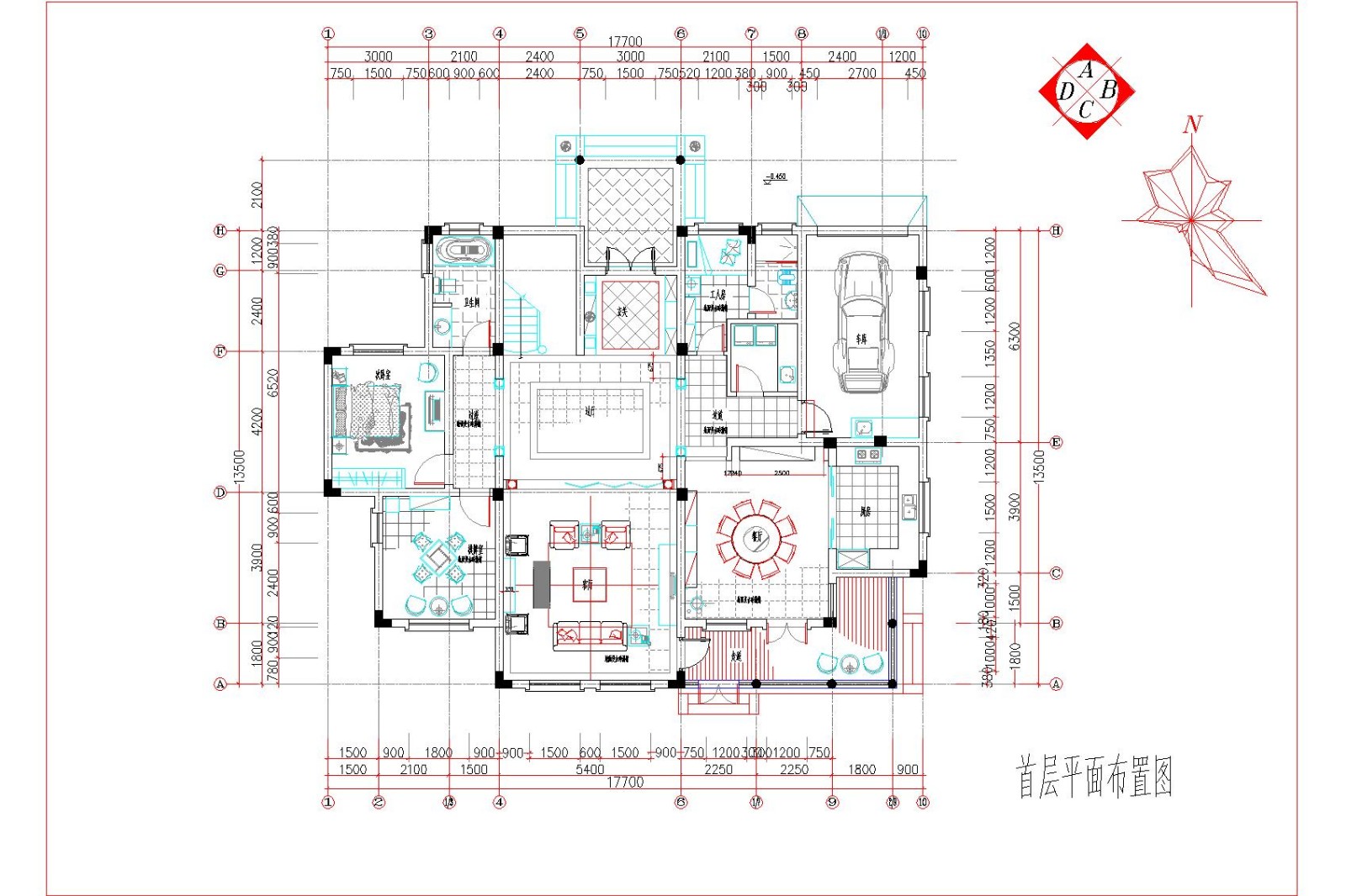 锦州 整套欧式别墅设计装修详细建筑施工图