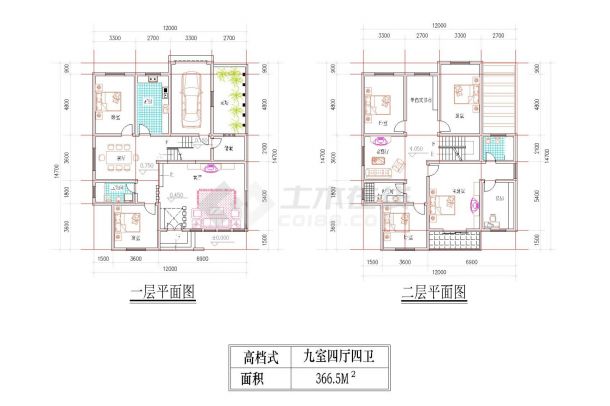青岛11套别墅户型设计方案详细建筑施工图-图一