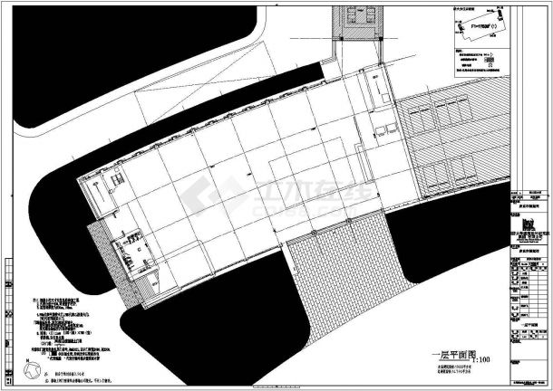 某地上八层框架结构档案馆设计cad全套建筑施工图（含结构设计，含给排水设计，含暖通设计，含电气设计）-图二