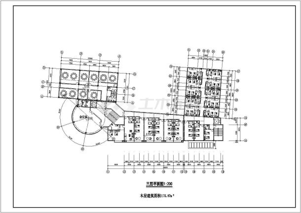 某多层砖混结构星级酒店设计cad建筑方案图-图一